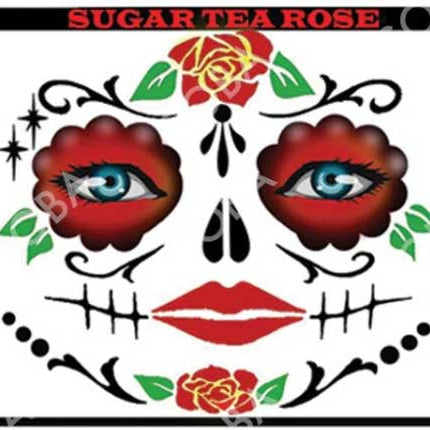 ShowOffs Body Art Sugar Tea Rose Masker Schmink Sjabloon