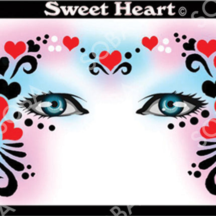 ShowOffs Body Art Sweet Heart Masker Schmink Sjabloon