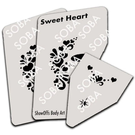 ShowOffs Body Art Sweet Heart Masker Schmink Sjabloon