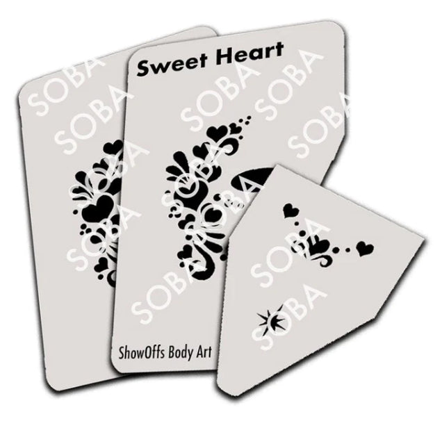 ShowOffs Body Art Sweet Heart Masker Schmink Sjabloon