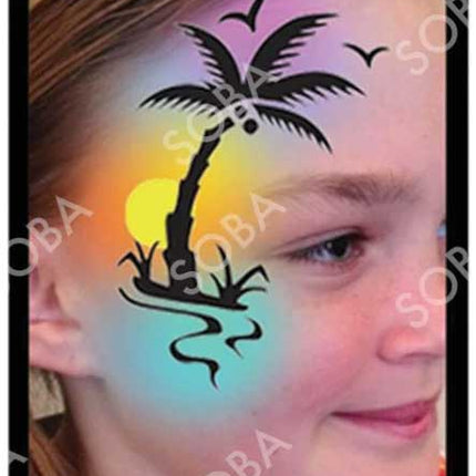 ShowOffs Body Art Tropical Eyedesign Schminksjabloon