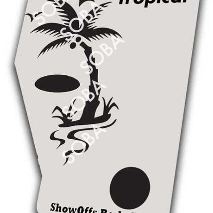 ShowOffs Body Art Tropical Eyedesign Schminksjabloon