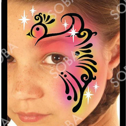 ShowOffs Body Art Vogel Eyedesign Schminksjabloon