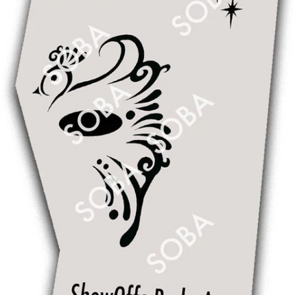 ShowOffs Body Art Vogel Eyedesign Schminksjabloon