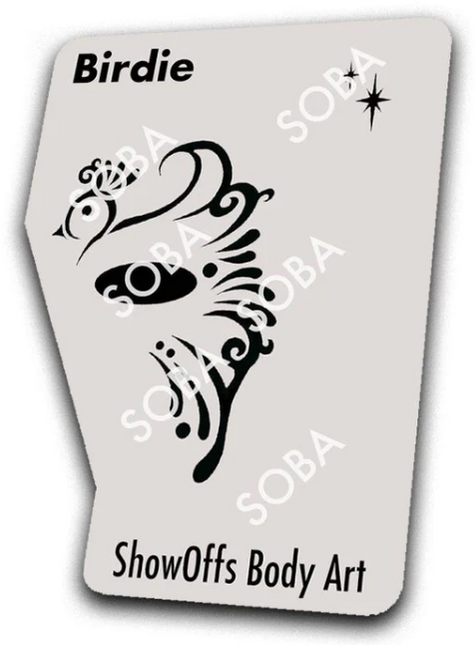 ShowOffs Body Art Vogel Eyedesign Schminksjabloon