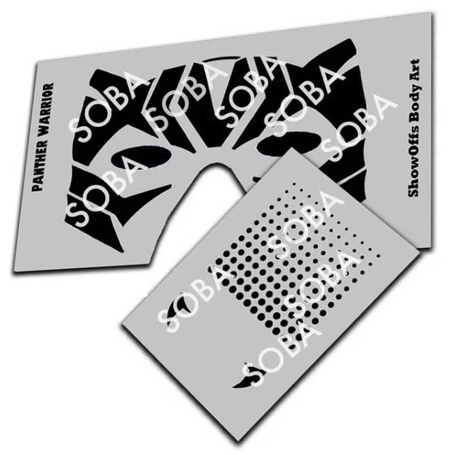 ShowOffs Body Art Warrior Masker Schmink Sjabloon
