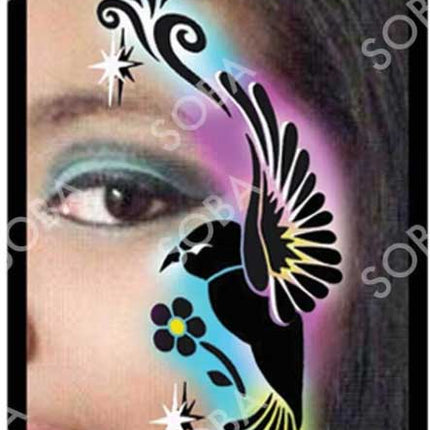 ShowOffs Body Art Zang vogel Eyedesign Schminksjabloon