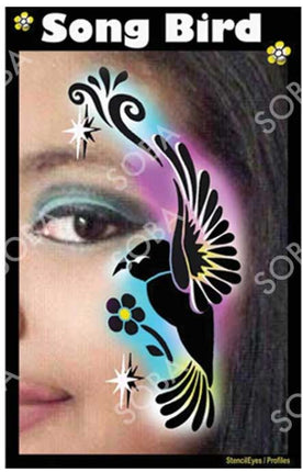 ShowOffs Body Art Zang vogel Eyedesign Schminksjabloon