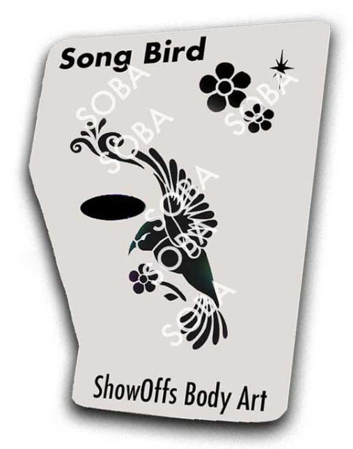 ShowOffs Body Art Zang vogel Eyedesign Schminksjabloon