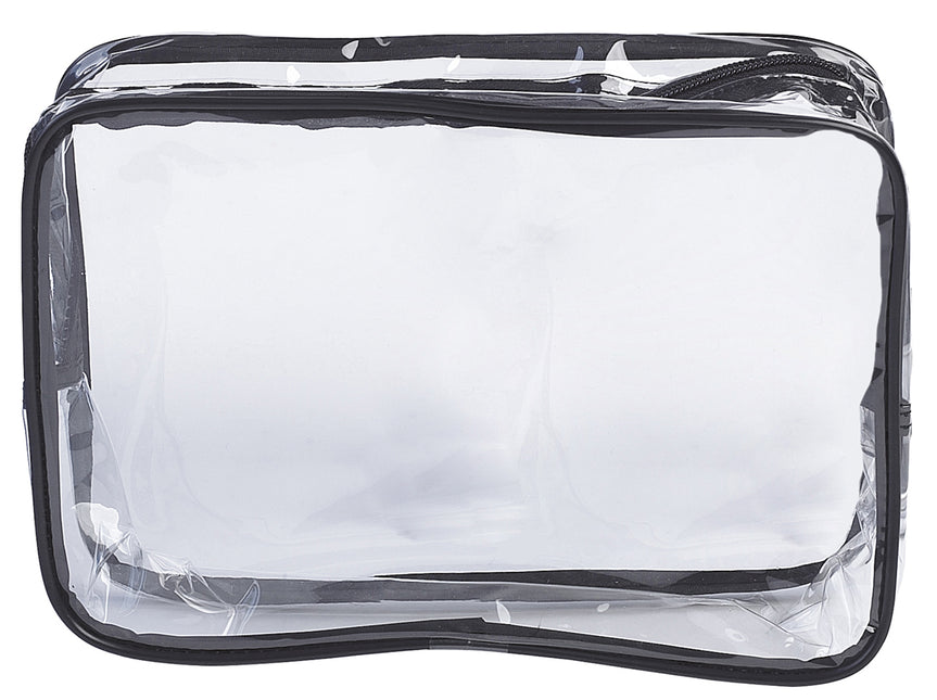 Sibel Toilettas transparant zwarte rand