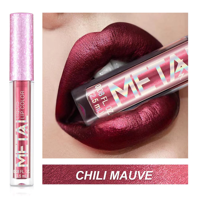 SkinDex SkinDex Metallic Liquid Lipstick Chili Mauve