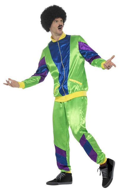 Smiffy's 80s Trainingspak Heren Groen