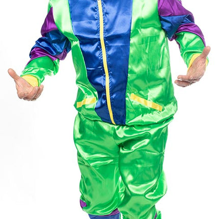 Smiffy's 80s Trainingspak Heren Groen