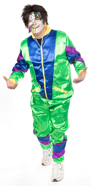 Smiffy's 80s Trainingspak Heren Groen