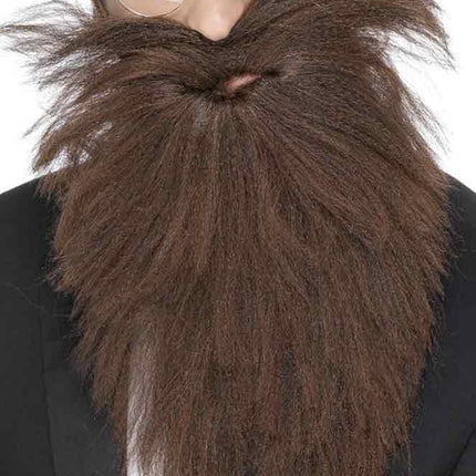 Smiffy's Baarstel met snor bruin