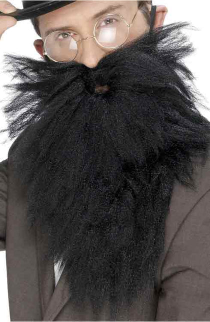 Smiffy's Baarstel met snor zwart