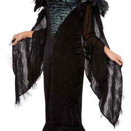 Smiffy's Deluxe Raven Princess Halloween Kids Meisjes Kostuum