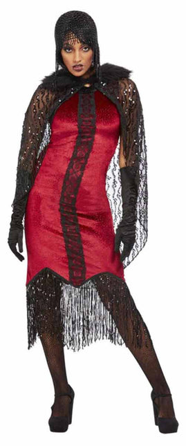 Smiffy's Deluxe Vampier Halloween Dames Kostuum