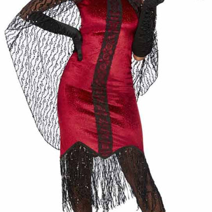 Smiffy's Deluxe Vampier Halloween Dames Kostuum