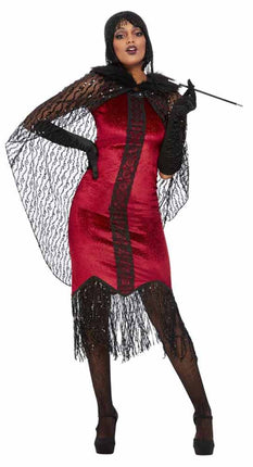 Smiffy's Deluxe Vampier Halloween Dames Kostuum