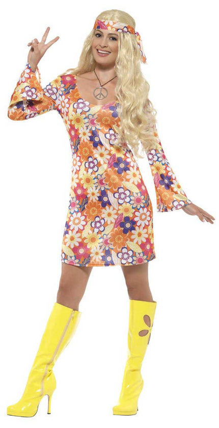 Smiffy's Flower Power dameskostuum