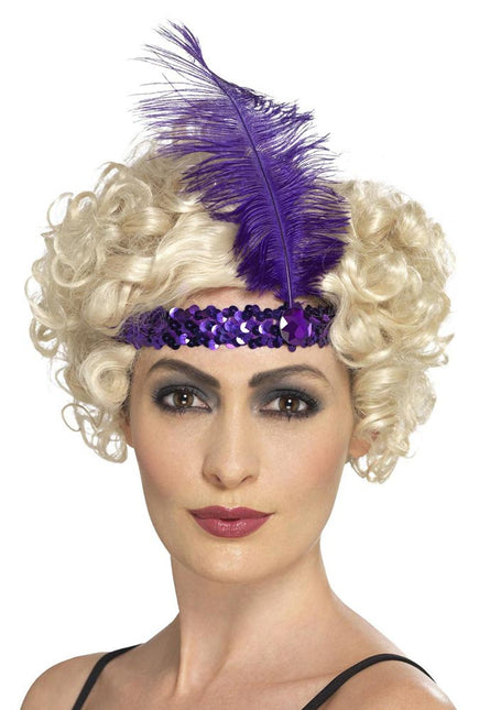 Smiffy's Haarband Flapper Charleston Paars