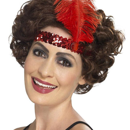 Smiffy's Haarband Flapper Charleston Rood