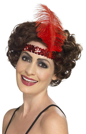 Smiffy's Haarband Flapper Charleston Rood