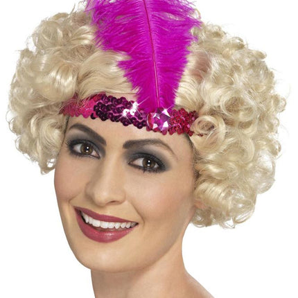 Smiffy's Haarband Flapper Charleston Roze