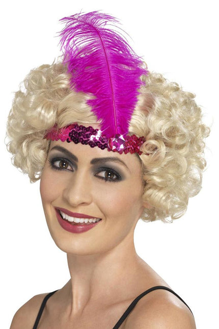 Smiffy's Haarband Flapper Charleston Roze