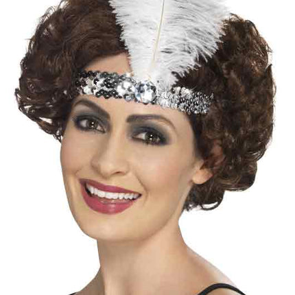 Smiffy's Haarband Flapper Charleston Zilver