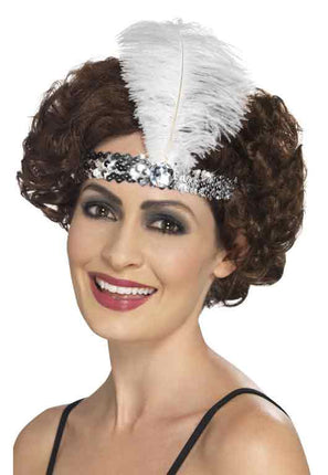 Smiffy's Haarband Flapper Charleston Zilver