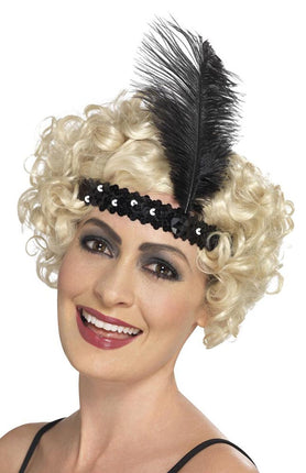 Smiffy's Haarband Flapper Charleston Zwart