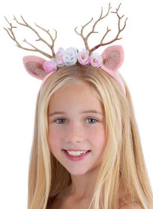 Smiffy's Haarband Rendier met Bloemen Kids