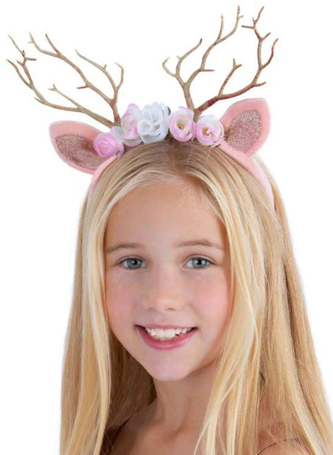 Smiffy's Haarband Rendier met Bloemen Kids