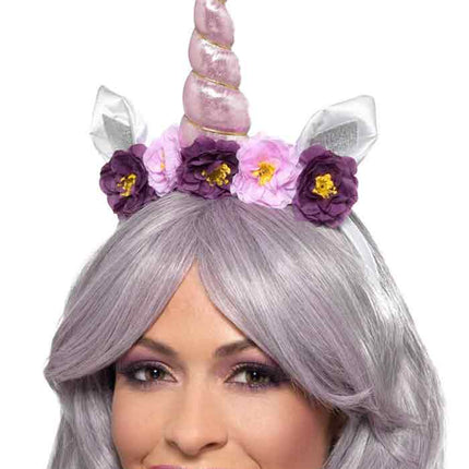 Smiffy's Haarband Unicorn Roze en Paars