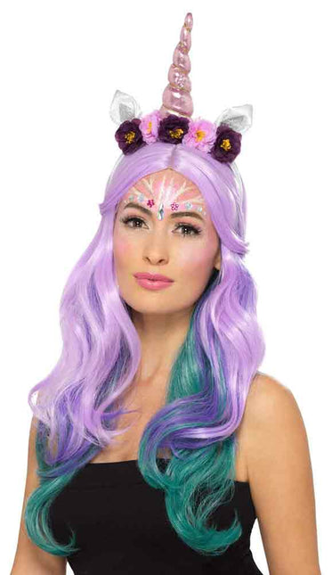 Smiffy's Haarband Unicorn Roze en Paars