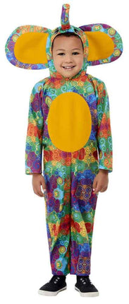 Smiffy's Kleurrijk Olifant Onesie Kids Peuter