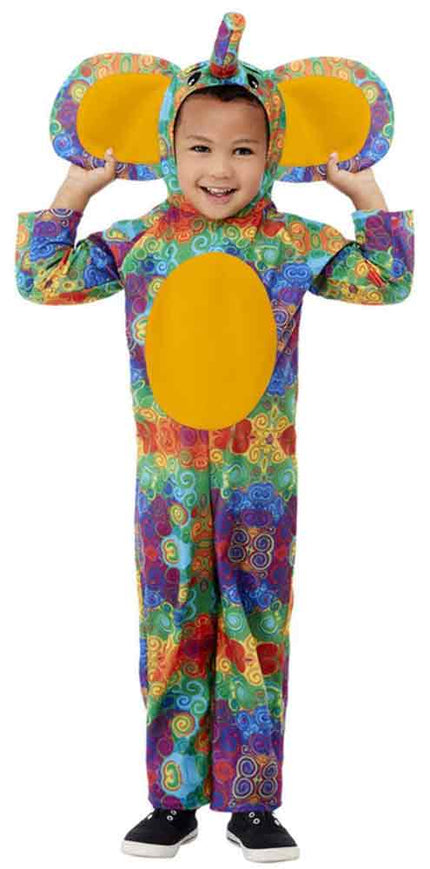 Smiffy's Kleurrijk Olifant Onesie Kids Peuter