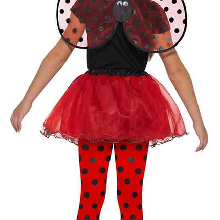 Smiffy's Lieveheren Beestje Kostuum Rood Zwart Kids Meisje One Size