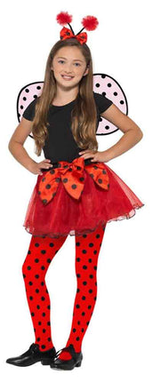 Smiffy's Lieveheren Beestje Kostuum Rood Zwart Kids Meisje One Size