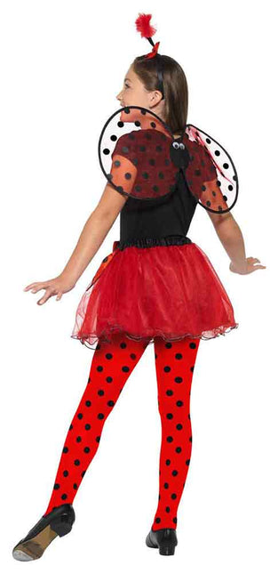 Smiffy's Lieveheren Beestje Kostuum Rood Zwart Kids Meisje One Size