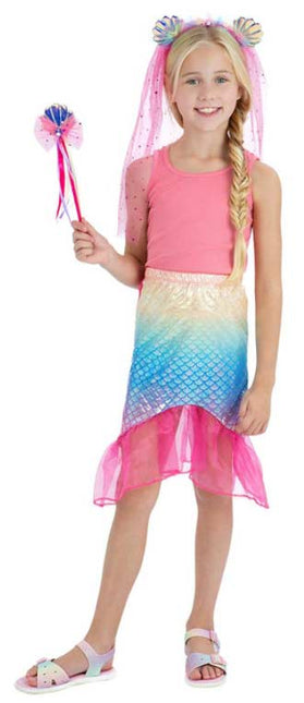 Smiffy's Magische Zeemeermin Set Rok Haarband en Toverstaf Kids