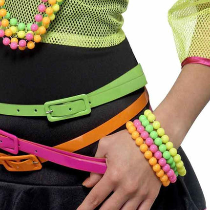 Smiffy's Neon kralen armbandjes
