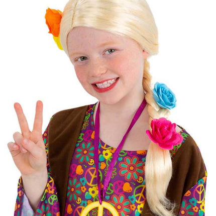 Smiffy's Pruik Hippie Lange Vlecht Meisje