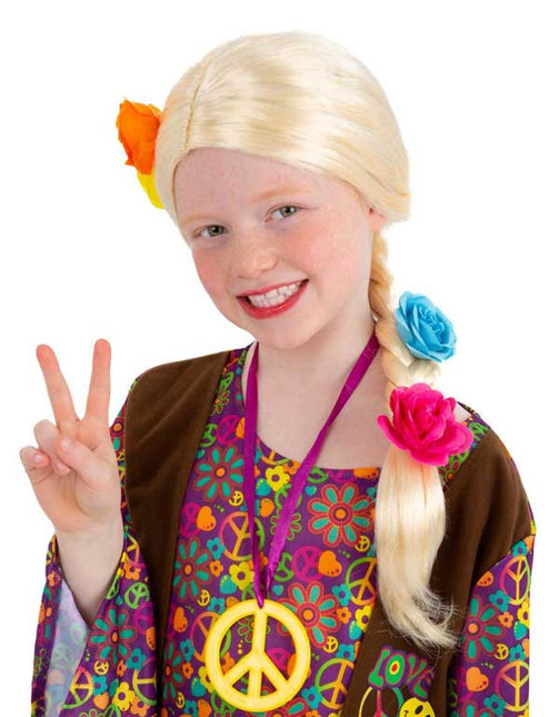 Smiffy's Pruik Hippie Lange Vlecht Meisje