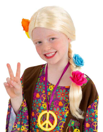 Smiffy's Pruik Hippie Lange Vlecht Meisje
