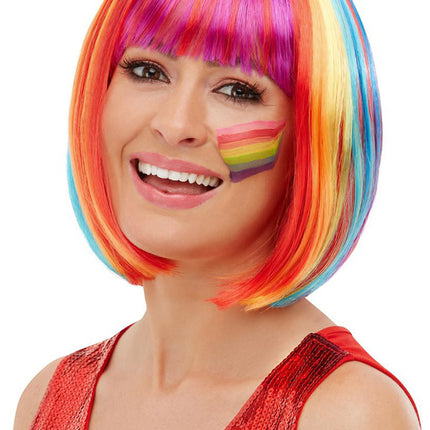 Smiffy's Regenboog bob pruik