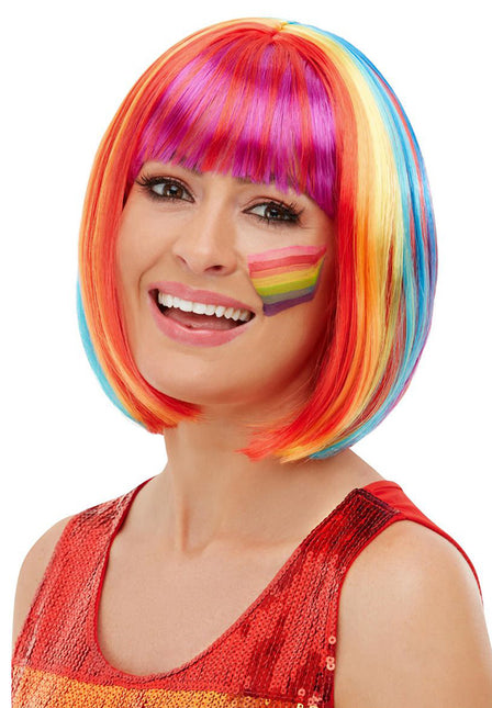 Smiffy's Regenboog bob pruik