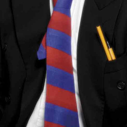 Smiffy's Stropdas School Blauw Rood